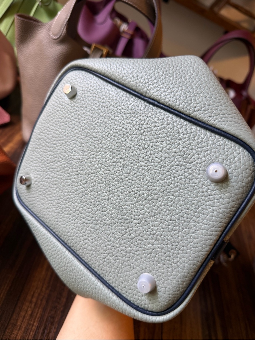Lot of 7 Mini Handbags made with GENUINE Cowhide Leather - Picture 11 of 17